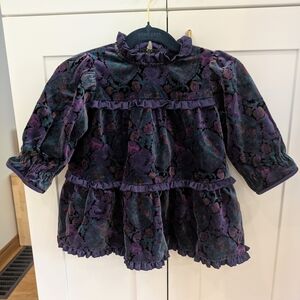 Dark Whimsical Vintage Velvet Dress